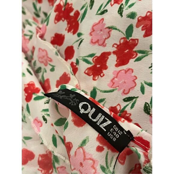 NWT Floral Wrap Skater Dress Sz 8 - Picture 7 of 8